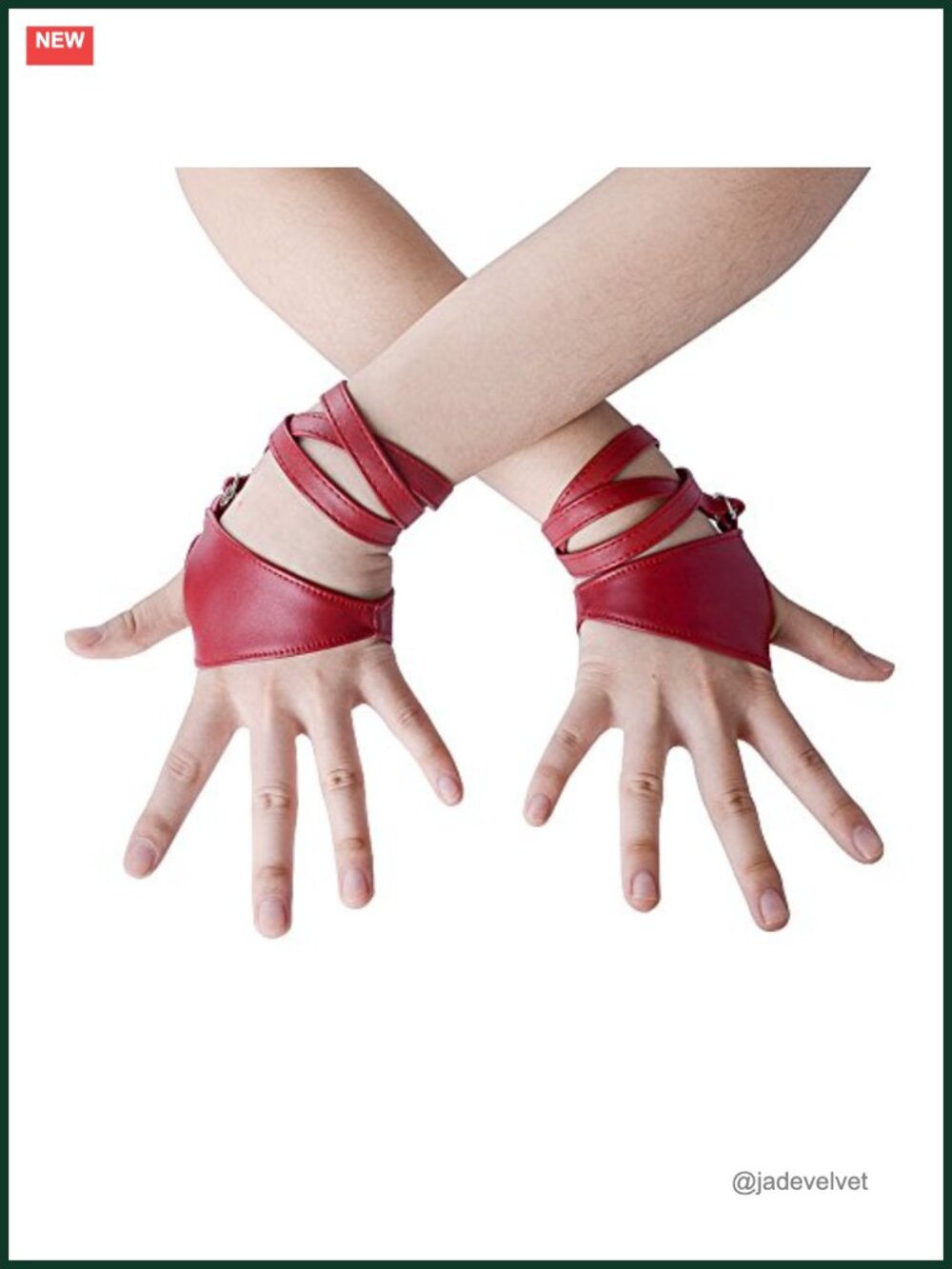 Faux Leather Half Finger Fingerless Gloves Punk Bar Dance Cosplay